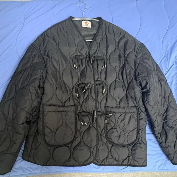 [BUNJANG] KOIN Quilting Jacket Lightweight Padding Black / 코인서울 X 밈더워드로브 퀼팅 자켓 경량패딩 블랙