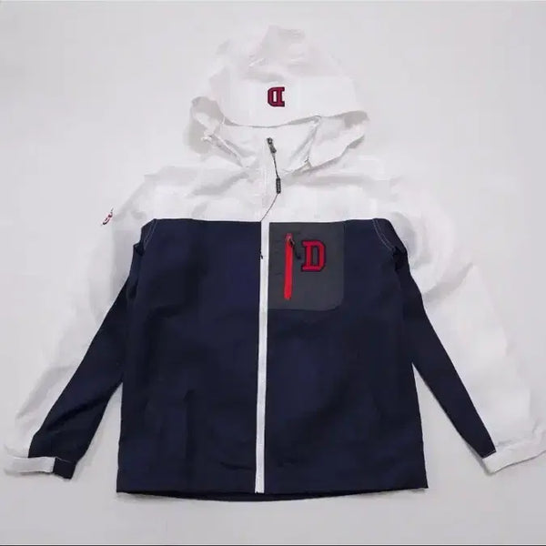 [BUNJANG] Nepos Windbreaker Jacket Size 95 White/Navy / 네포스 바람막이 95 화이트/네이비