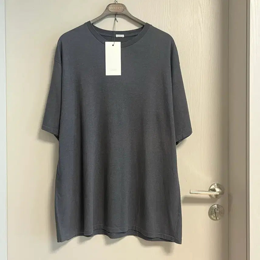 [BUNJANG] Apres'se Cotton Cashmere Short-Sleeve T-Shirt Charcoal / [2] 24SS 아프레쎄 코튼 캐시미어 반팔 티셔츠 차콜