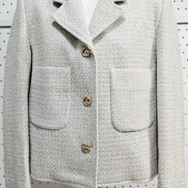[BUNJANG] Tweed Crop Jacket - Women's Spring/Fall Loose Fit / 트위드 자켓  크롭 루즈핏 자켓 여성 봄가을 자켓