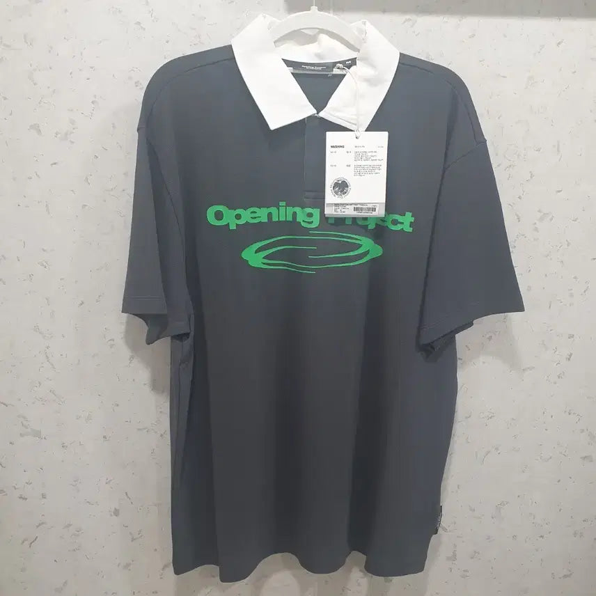 [BUNJANG] Opening Project Short-Sleeve Polo T-Shirt Charcoal / 오프닝 프로젝트 반팔 카라티 챠콜