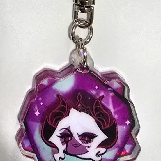 [BUNJANG] Cookie Run Kingdom Dark Enchantress Cookie Soul Stone Keychain / [쿠킹덤]쿠키런킹덤 영혼석 키링 (어둠마녀)