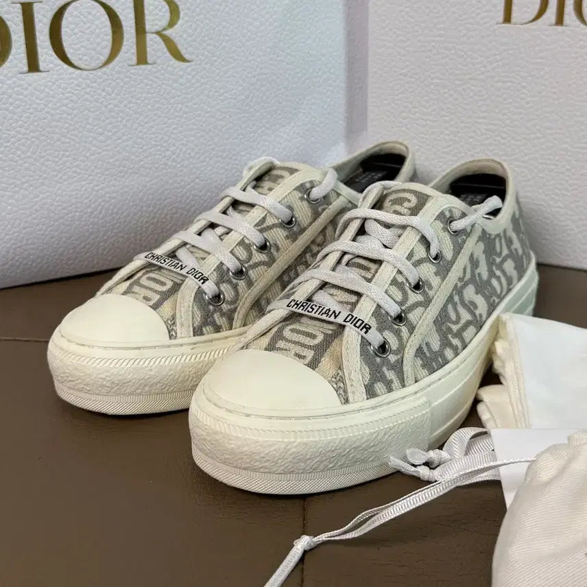 [BUNJANG] Dior B27 Low Top Sneaker Stone Grey / 디올 오블리크 워크앤디올 스니커즈 스톤그레이 37.5