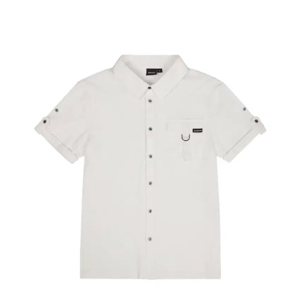[BUNJANG] Unisex Roll-Up Pocket Shirts White / Roll-Up Pocket Shirts (White)