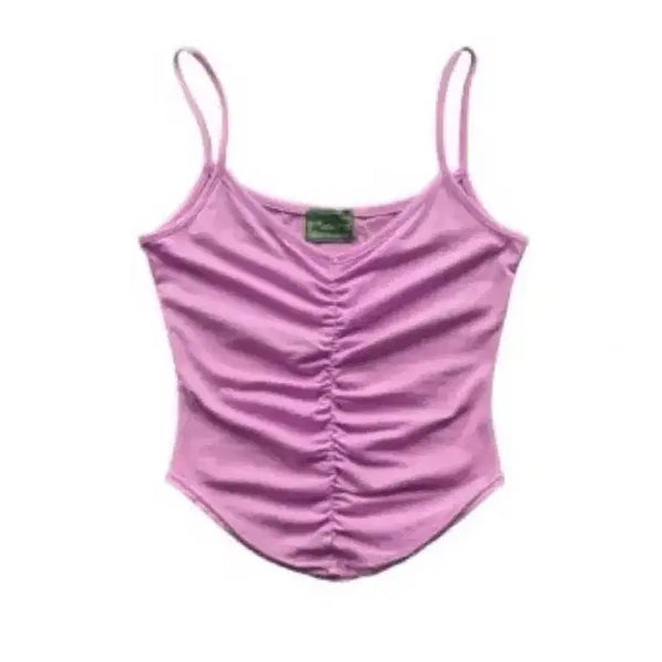 [BUNJANG] Ruched Sleeveless Top Pink / 플노팔 달린탑 나시 핑크