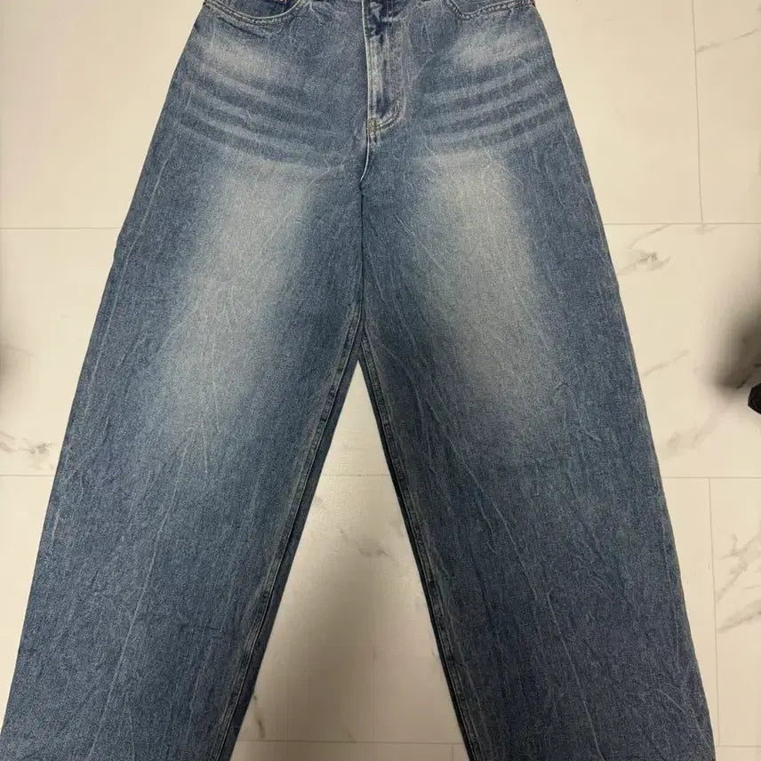 [BUNJANG] Theilma Team Wide Denim Pants Size S / 새상품 더일마 ) 팀와이드 데님팬츠 S (단시간1회착용)