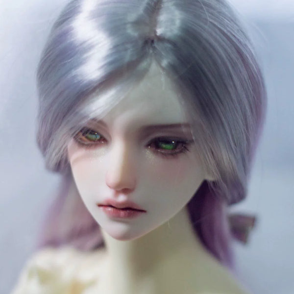 [BUNJANG] Alazi Hibiscus Half-Open Eyes Ball Jointed Doll Head & Switch Labyrinth BJD Body Rosy White Bundle Set / 알하지 히비스커스 반개안 구관헤드&스위치 라비린스 구관바디 로지 화이트 일괄