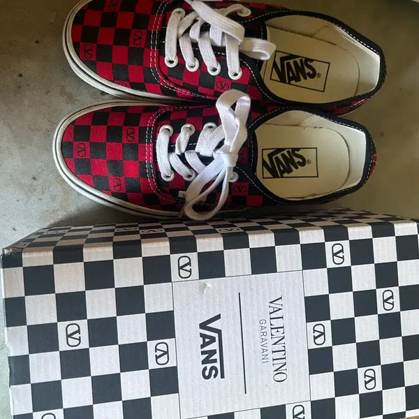 [BUNJANG] Vans x Valentino Checkerboard Authentic Sneakers (Size 235) / 반스 X 발렌티노 체커보드 스니커즈 235사이즈