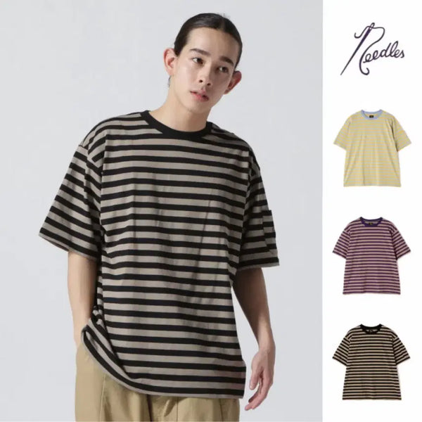 [BUNJANG] Needles Cotton Stripe Jersey T-shirt L / 니들스코튼스트라이프져지티셔츠(새상품)L
