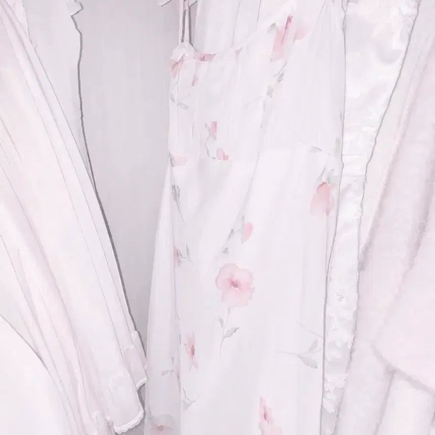[BUNJANG] Baby Pink Vintage Floral Dress / 베이비핑크 빈티지 플로랄 원피스 라떼갸루 히메갸루