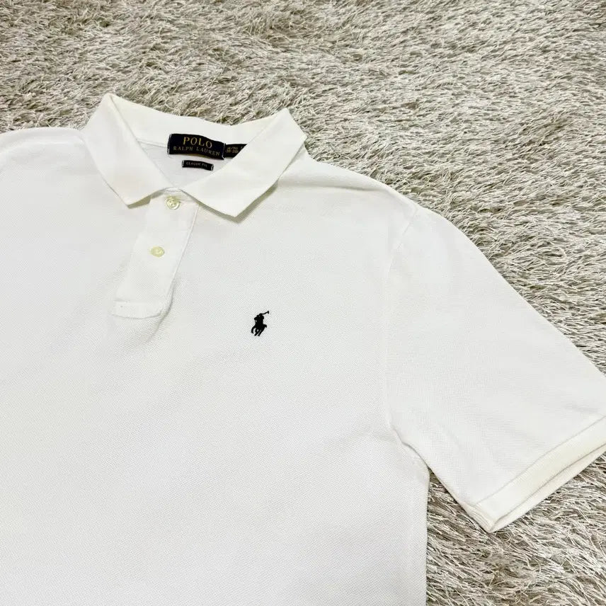 [BUNJANG] Polo Ralph Lauren Men's Short Sleeve Polo Shirt White Size M (22SS) / 폴로 반팔 카라티 22ss