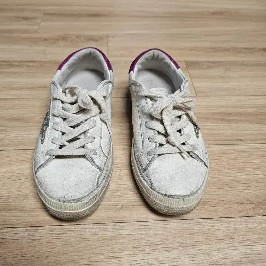 [BUNJANG] Golden Goose Sneakers White Purple Size 200 / 골든구스 스니커즈 화이트 퍼플 200사이즈
