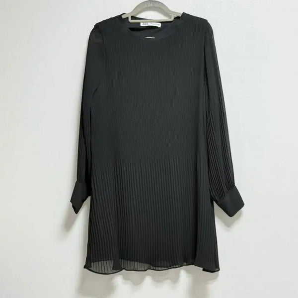 [BUNJANG] Zara Pleated Long Dress Black / 자라 플리츠 롱 원피스 블랙