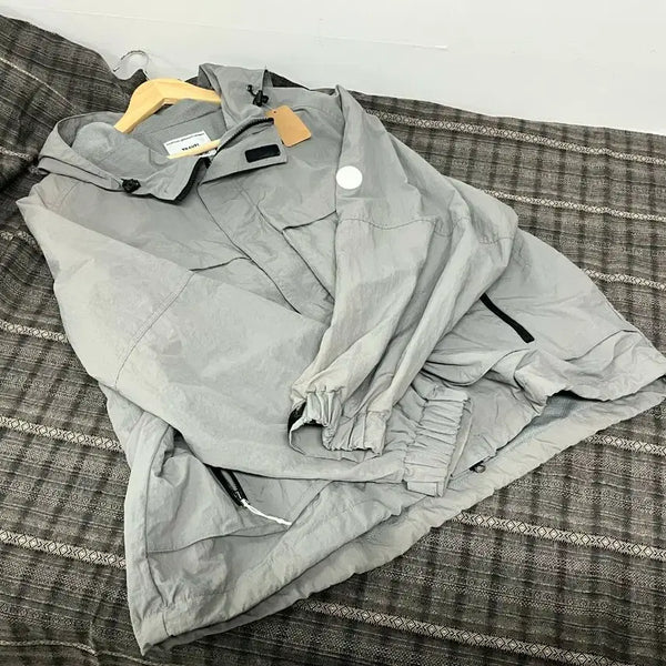 [BUNJANG] Travel Hood Windbreaker Jacket - Grey / 트레블 후드 바람막이 자켓 그레이