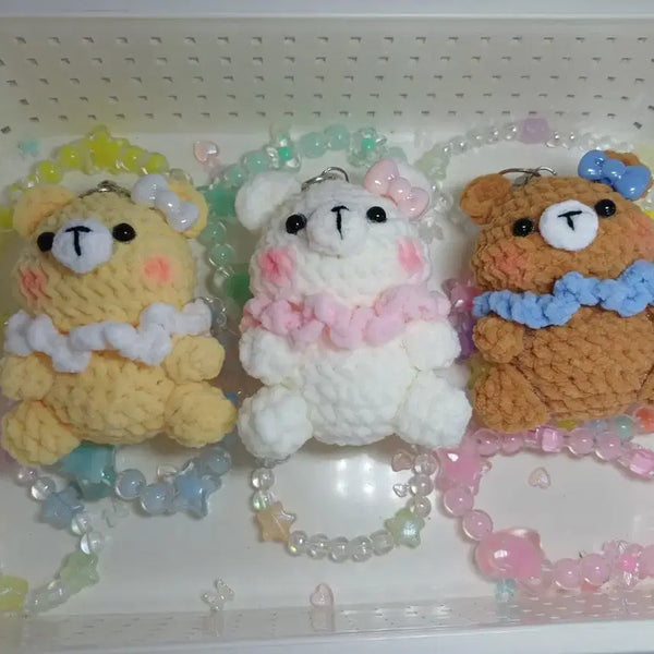 [BUNJANG] Handmade Knitted Mini Bear Keychain / 미니곰 뜨개키링
