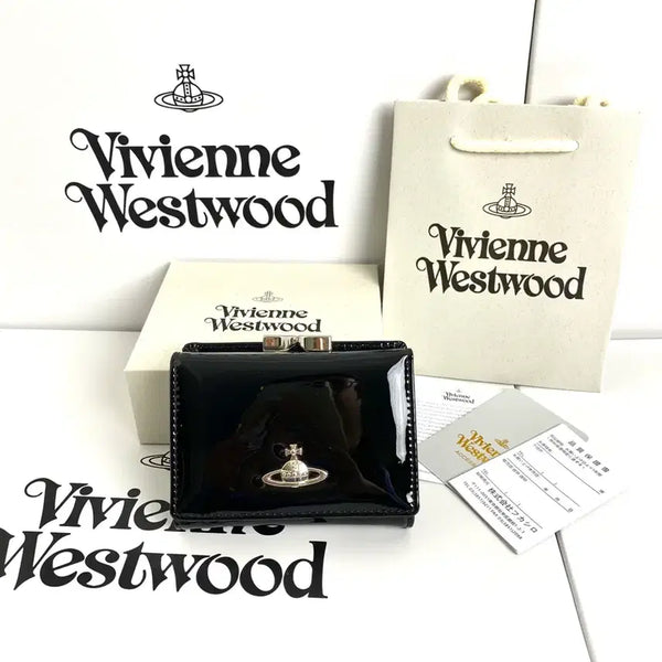 [BUNJANG] Vivienne Westwood 3-Fold Wallet Black / 비비안웨스트우드 3 지갑 접기 블랙