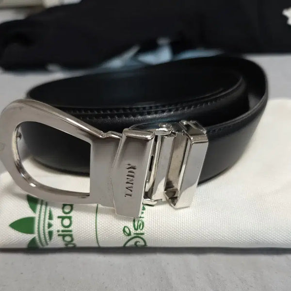 [BUNJANG] Tandy Men's Black Leather Belt / 탠디 벨트 블랙