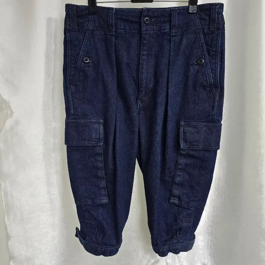 [BUNJANG] BEAMS Cargo Denim Shorts / BEAMS 빔즈 청바지 카고 반바지 (2318)