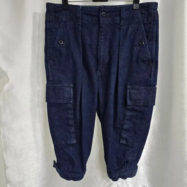 [BUNJANG] BEAMS Cargo Denim Shorts / BEAMS 빔즈 청바지 카고 반바지 (2318)