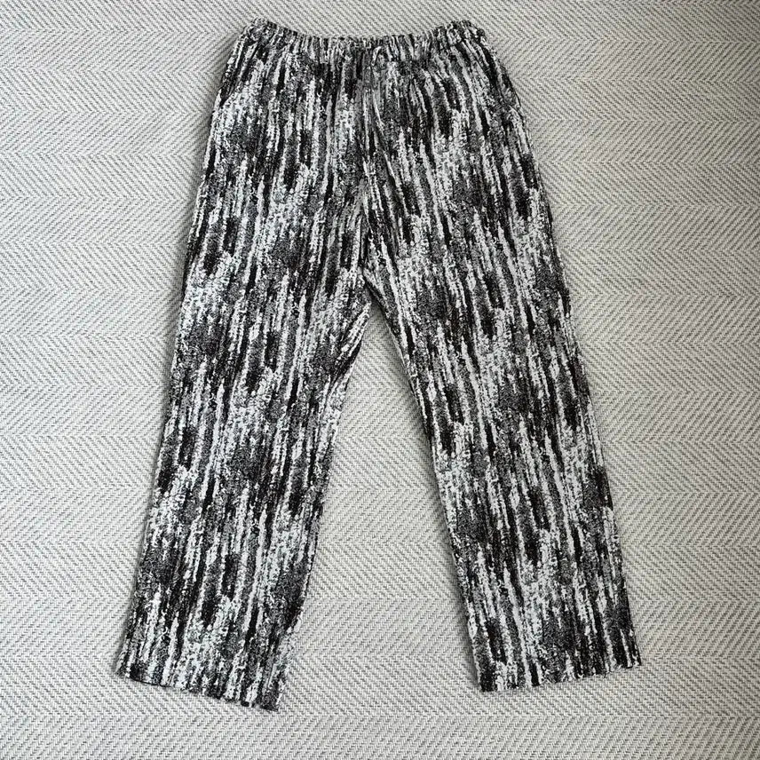 [BUNJANG] Patterned Wide Leg Pants / 패턴 긴바지 와이드 팬츠 바지