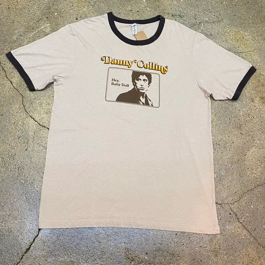 [BUNJANG] USA Vintage Danny Collins Printing Ringer T-Shirt XL / 미국빈티지 대니 콜린스 프린팅 반팔 링거 티셔츠