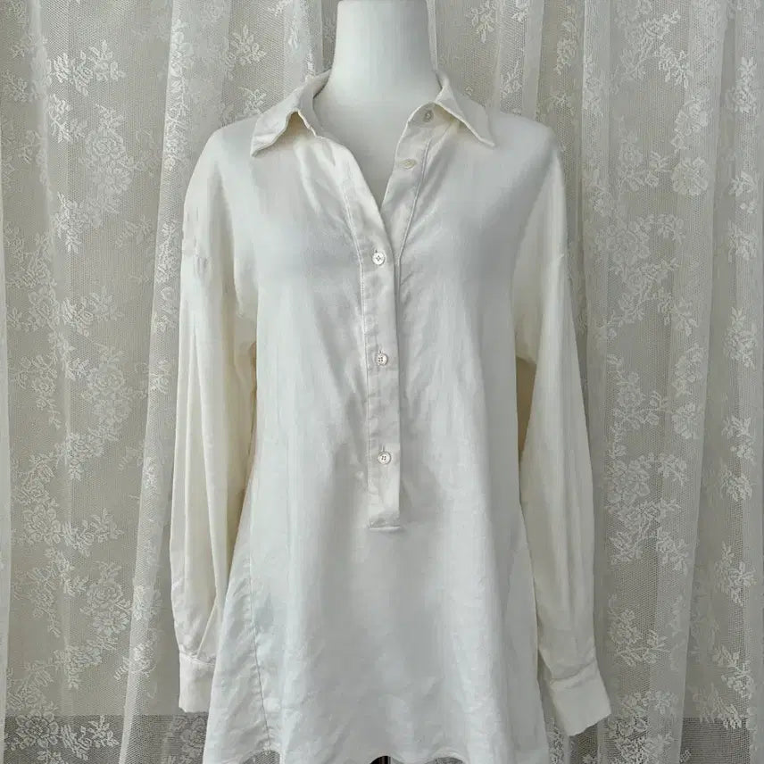 [BUNJANG] Stella McCartney Ivory Viscose Linen Blend Shirt Blouse / 38) 스텔라 맥카트니 셔츠 블라우스 아이보리
