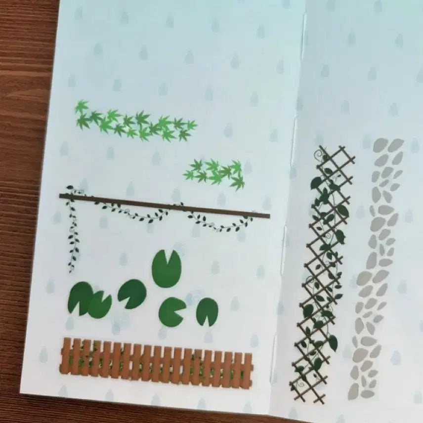 [BUNJANG] Komameringo Garden Kiss-cut Washi Tape Sticker Set / 코마메링고 정원 꾸미기 키스컷 마테띵 다꾸 스티커