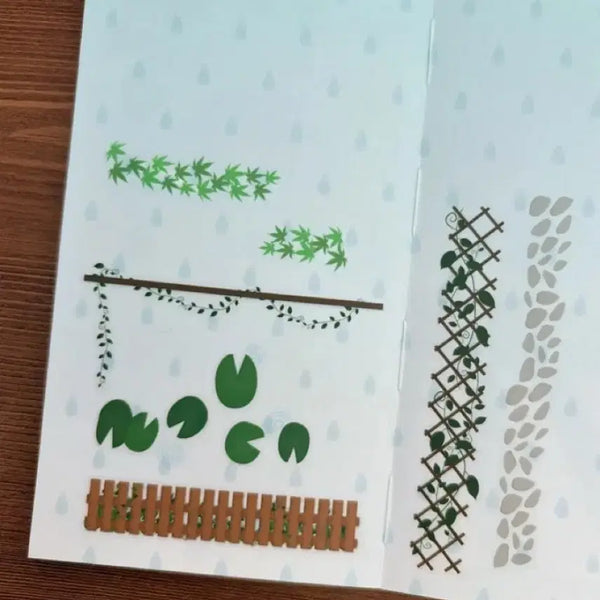 [BUNJANG] Komameringo Garden Kiss-cut Washi Tape Sticker Set / 코마메링고 정원 꾸미기 키스컷 마테띵 다꾸 스티커
