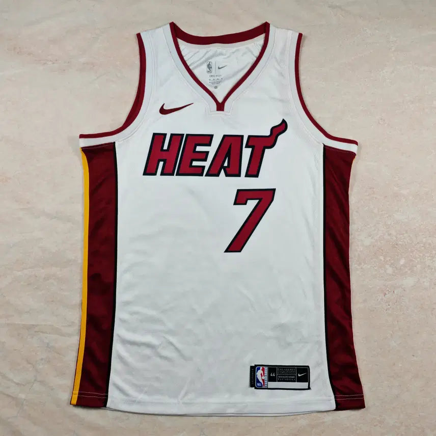 [BUNJANG] Miami Heat NBA Basketball Jersey #7 White / NBA 농구복 열압 마이애미 히트 7호 레귤러 화이트