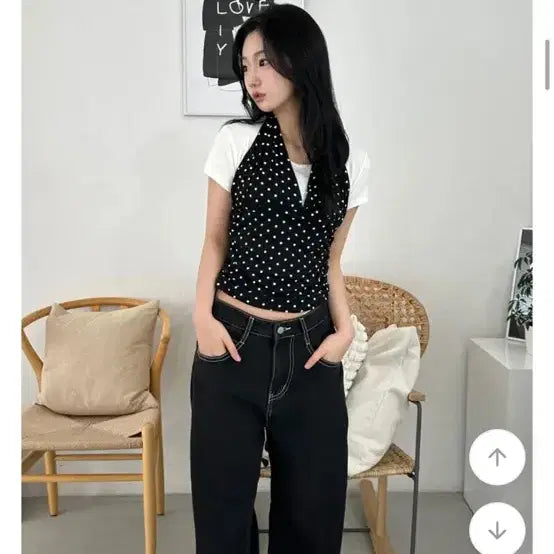 [BUNJANG] Black Dot Sleeve / 도트 슬리브