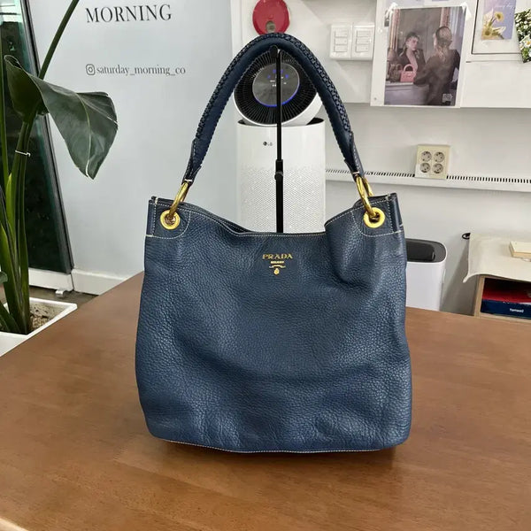 [BUNJANG] Prada Vitello Daino Hobo Bag / 프라다 비텔로 다이노 호보백 OS