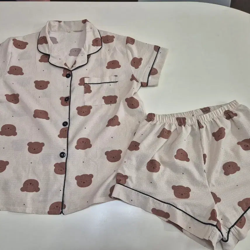 [BUNJANG] Bear Print Summer Pajama Set - Size S / 곰돌이 여름잠옷세트(S)상태좋음
