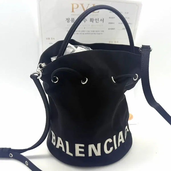 [BUNJANG] Balenciaga Wheel Drawstring Bucket Bag XS / [A+급] 발렌시아가 휠 드로우스트링 버킷백 XS (PVL 정품 검수 완료)