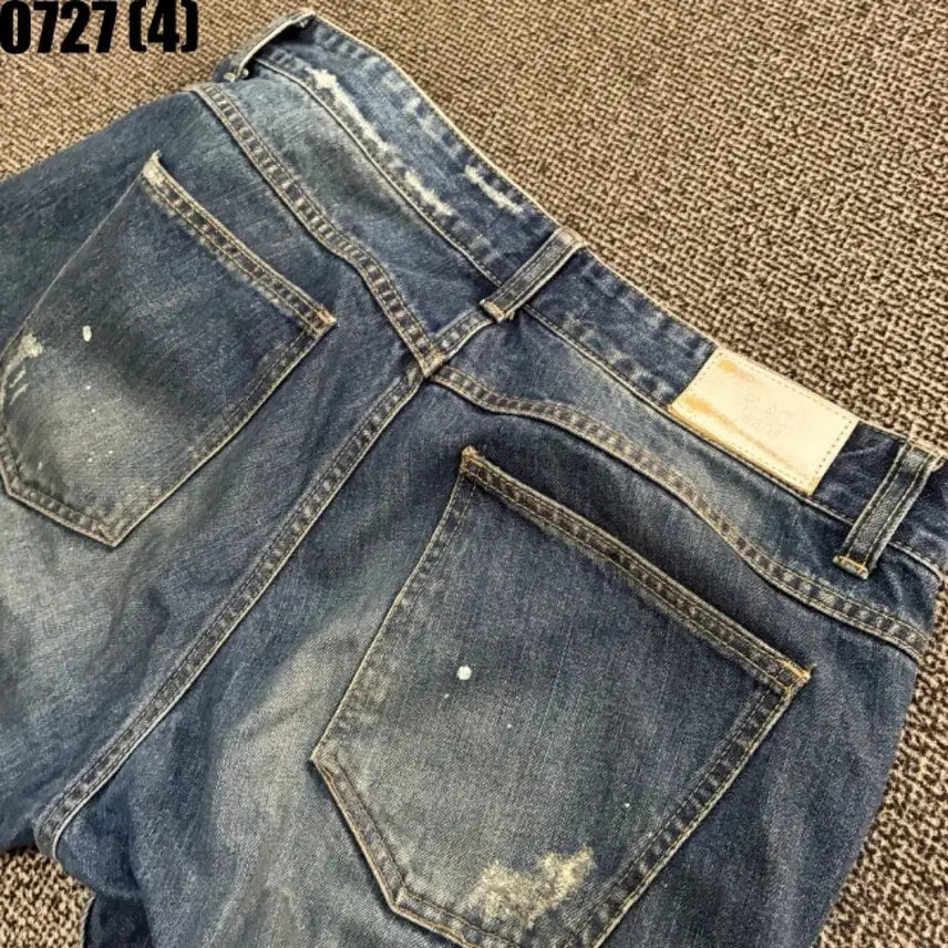 [BUNJANG] Plac Washed & Distressed Denim Jeans / plac 데님 팬츠 워싱 스크래치 디스 진