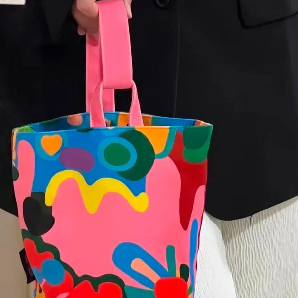 [BUNJANG] Kitsch Pattern Mini Tote Bag / 키치한 패턴 미니 토트백