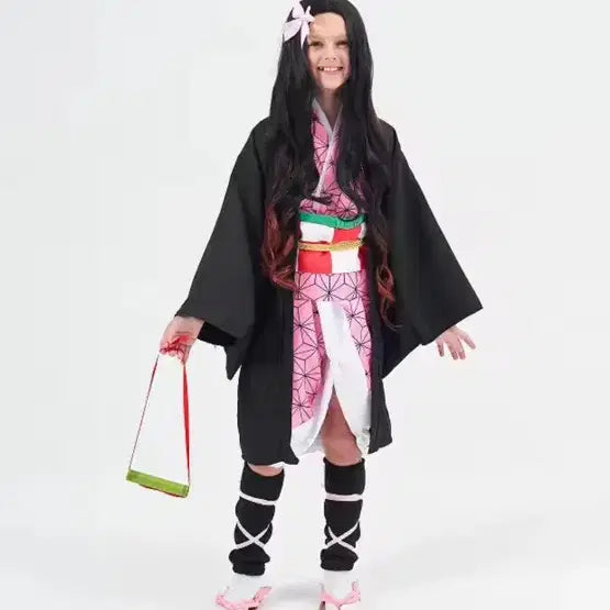 [BUNJANG] Demon Slayer Nezuko Cosplay Set Costume / 귀멸의 칼날 네즈코 코스프레 세트 코스튬