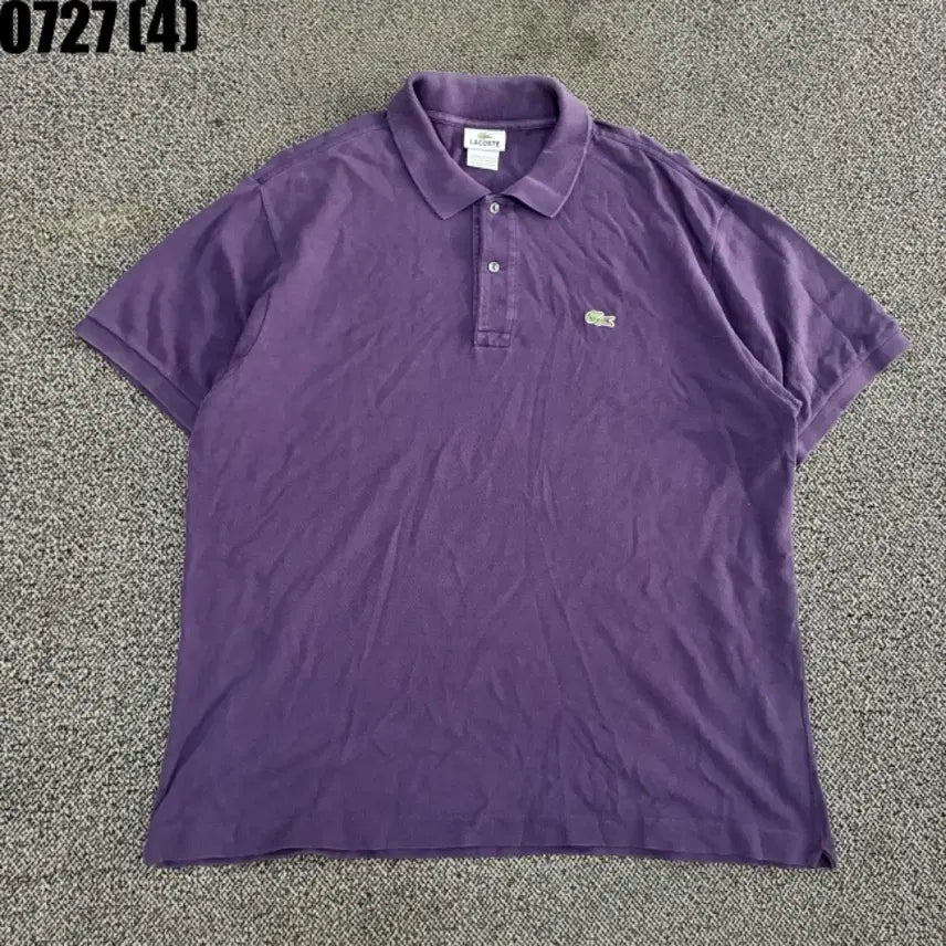 [BUNJANG] Lacoste Purple Short Sleeve Polo Shirt / 라코스테 반팔 카라티 퍼플
