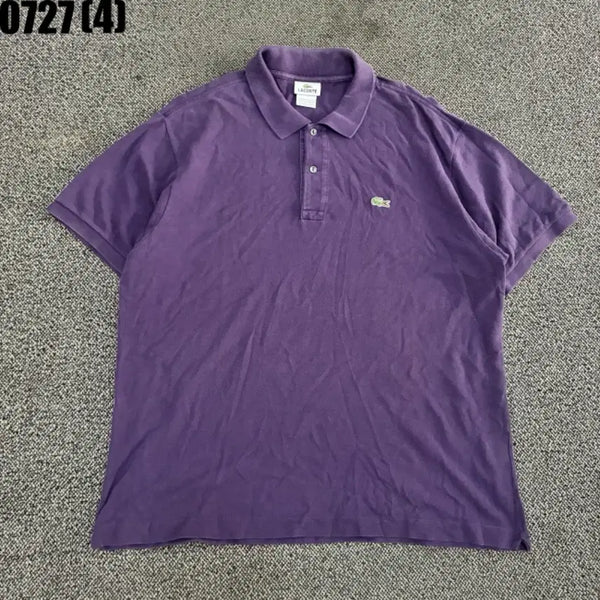 [BUNJANG] Lacoste Purple Short Sleeve Polo Shirt / 라코스테 반팔 카라티 퍼플
