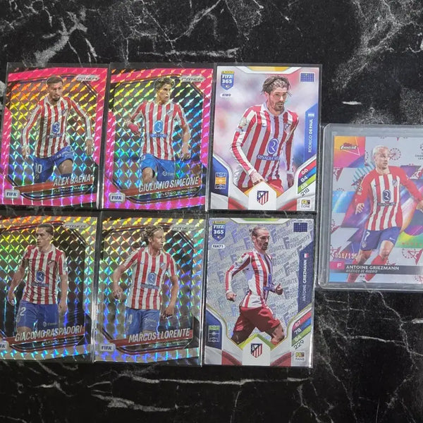 [BUNJANG] Atlético Madrid Soccer Cards 7-Card Bundle Set with Limited Edition Griezmann Card / 아틀레티코 마드리드 축구 카드(그리즈만135한정 추가) 포함 7종 일괄 판매