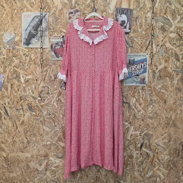 [BUNJANG] Flica Lace Collar Oversized Long Dress / 플리카 레이스카라 오버핏 원피스 F