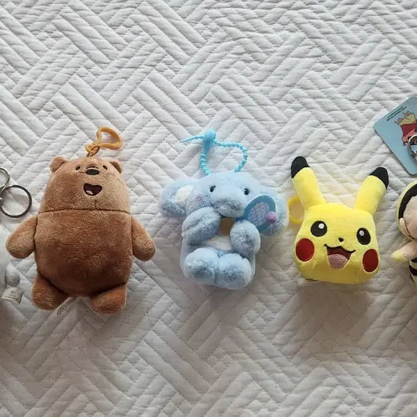 [BUNJANG] We Bare Bears, Pikachu, Crayon Shin-chan, Elephant, Quintessential Quintuplets Character Keychain Set Bundle / (위베어베어스, 피카츄, 짱구, 코끼리, 오둥이) 캐릭터 인형 키링세트 일괄판매 합니다!