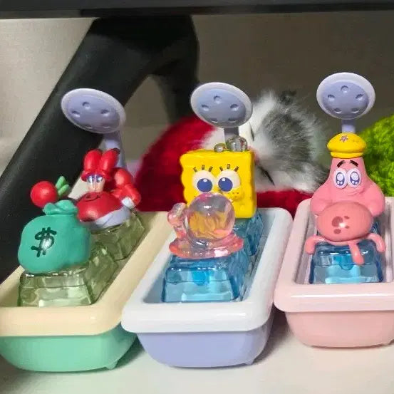 [BUNJANG] SpongeBob 3-Set Keycap Keychain Set (Sealed) / 스폰지밥 3종 키캡 키링 세트_봉지 미개봉