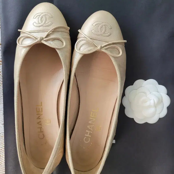 [BUNJANG] Chanel Ballerina Flats Beige / (정품) 샤넬 발레리나 플랫 슈즈 베이지