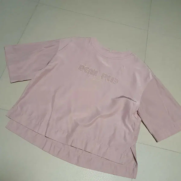 [BUNJANG] SJ.SJ Lettering Rayon Short Sleeve T-Shirt Size 76 / sjsj 레터링 레이온 반팔 티셔츠 76