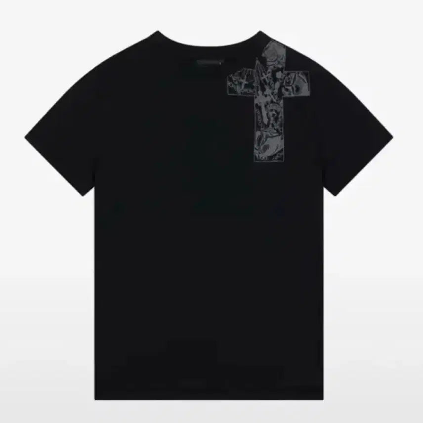 [BUNJANG] Arkham Black T-shirt Cross Y2K / 아캄 블랙 반팔 티셔츠 십자가 y2k