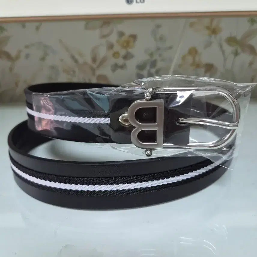 [BUNJANG] Bally Stripe Belt / 발리 스트라이프 벨트