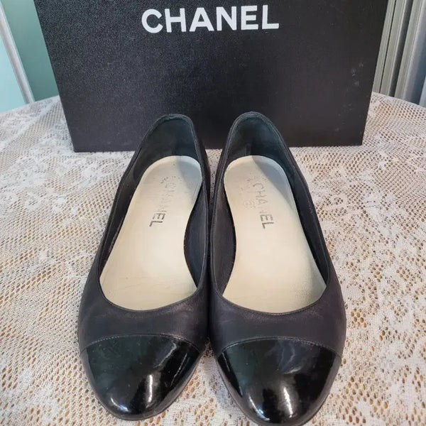 [BUNJANG] Chanel Flat Shoes Black/Two-tone / (정품) 샤넬 플랫슈즈 블랙/투톤