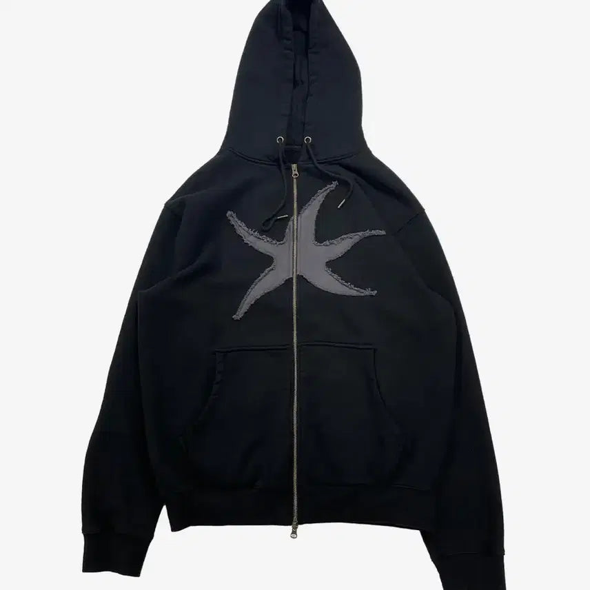 [BUNJANG] The Coldest Moment Starfish Hoodie Black M / 더콜디스트모먼트 starfish 후드집업 블랙 m
