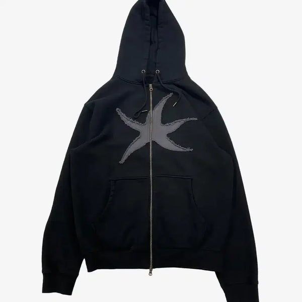 [BUNJANG] The Coldest Moment Starfish Hoodie Black M / 더콜디스트모먼트 starfish 후드집업 블랙 m