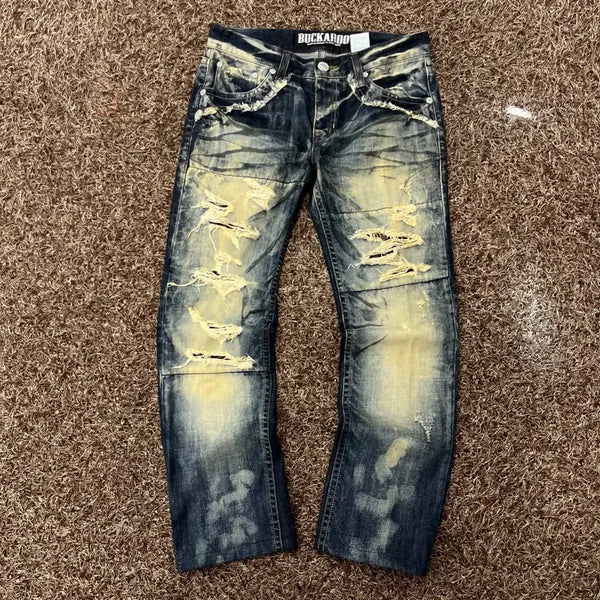 [BUNJANG] Buckaroo Distressed Washed Denim Pants Size 32 / 32 버커루 디스트로이드 워싱 데님 팬츠